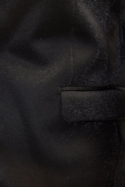 Men's Shawl Lapel Tuxedo Jacket - Black | Ron Tomson