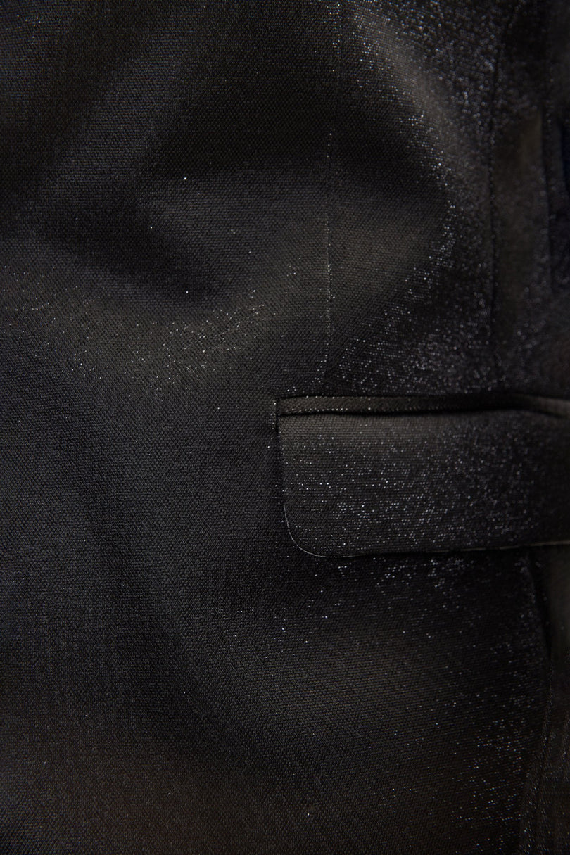 Men's Shawl Lapel Tuxedo Jacket - Black | Ron Tomson
