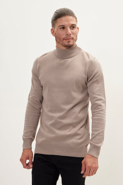 Men's Cotton Mock-Neck Sweater - Vizon | Ron Tomson