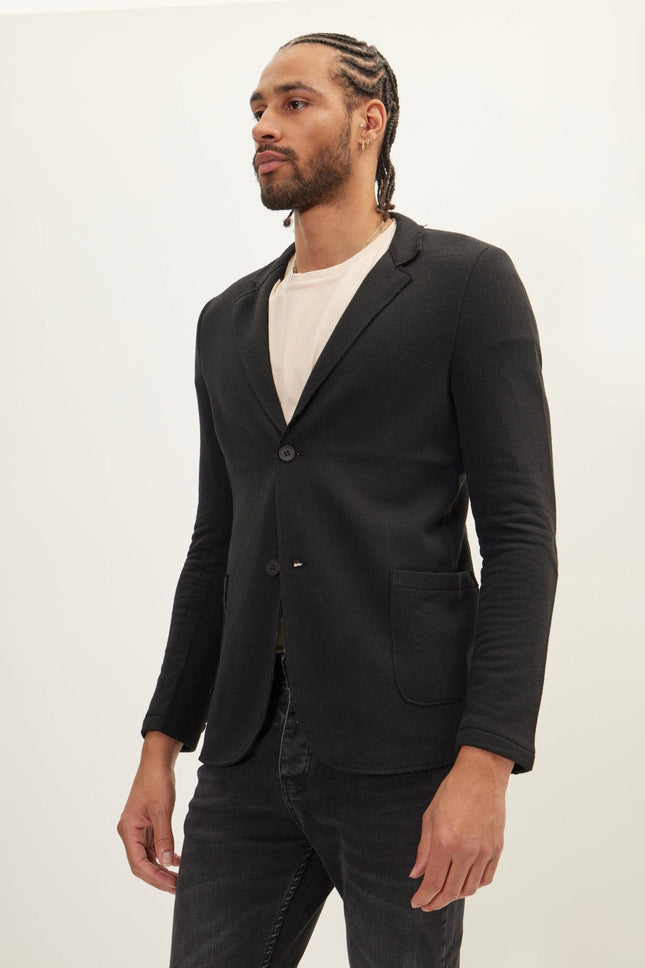 Men's Cardigan Jacket - Black | Ron Tomson
