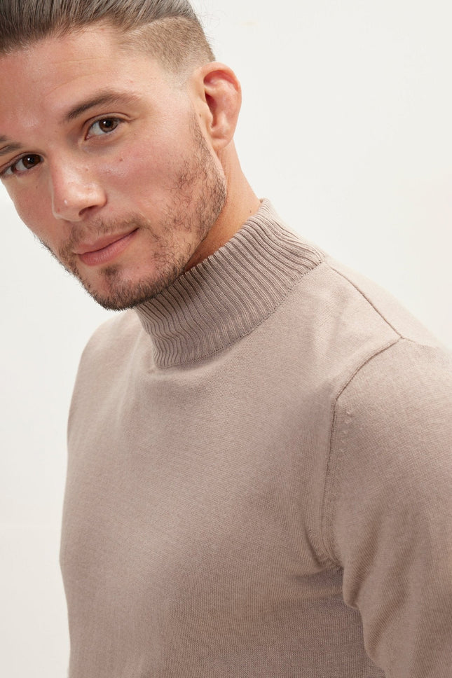Men's Cotton Mock-Neck Sweater - Vizon | Ron Tomson