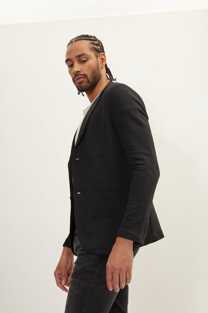 Men's Cardigan Jacket - Black | Ron Tomson