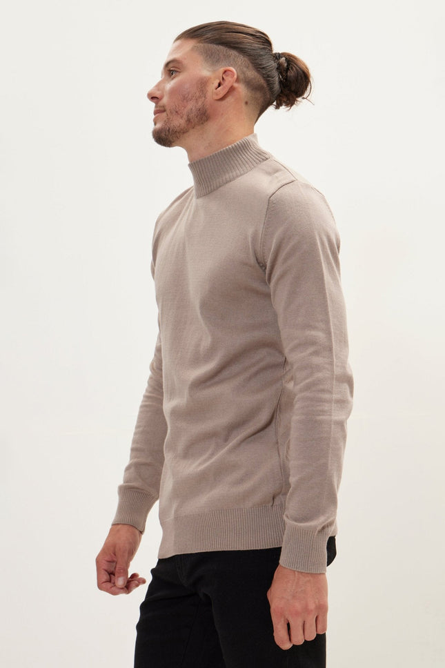 Men's Cotton Mock-Neck Sweater - Vizon | Ron Tomson