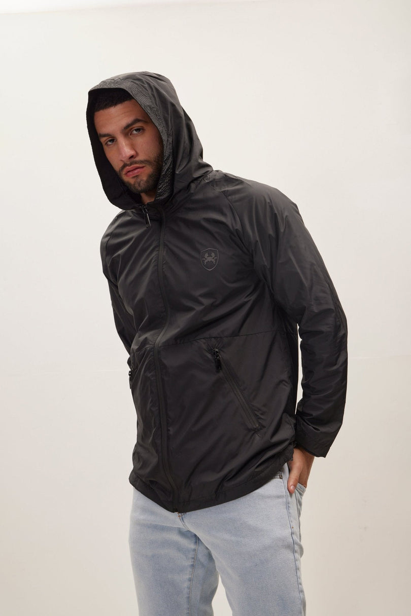 Men's Tailored Raincoat - Black | Ron Tomson