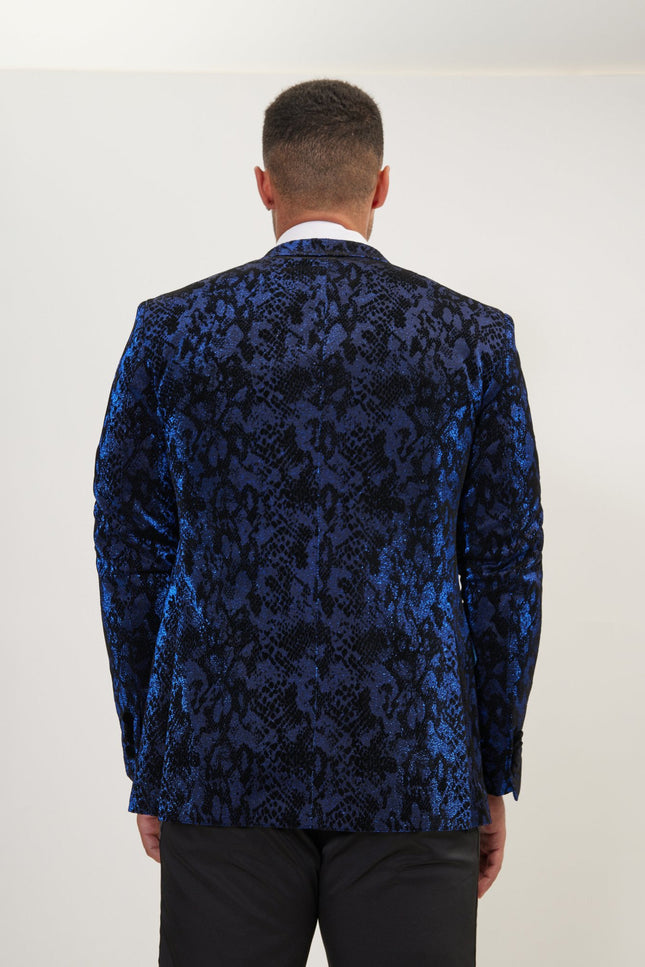 Floral Flocked Velvet Tuxedo Jacket - Parliament