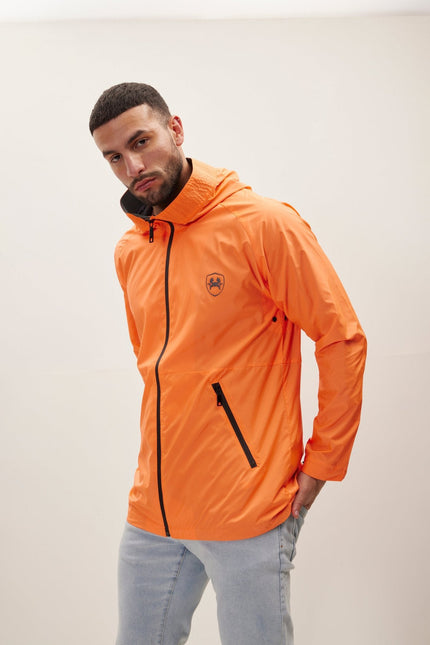 Men's Modern Raincoat - Orange | Ron Tomson