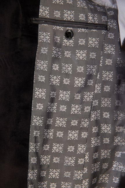 Men's Metallic Snake Tuxedo Jacket - Silver | Ron Tomson