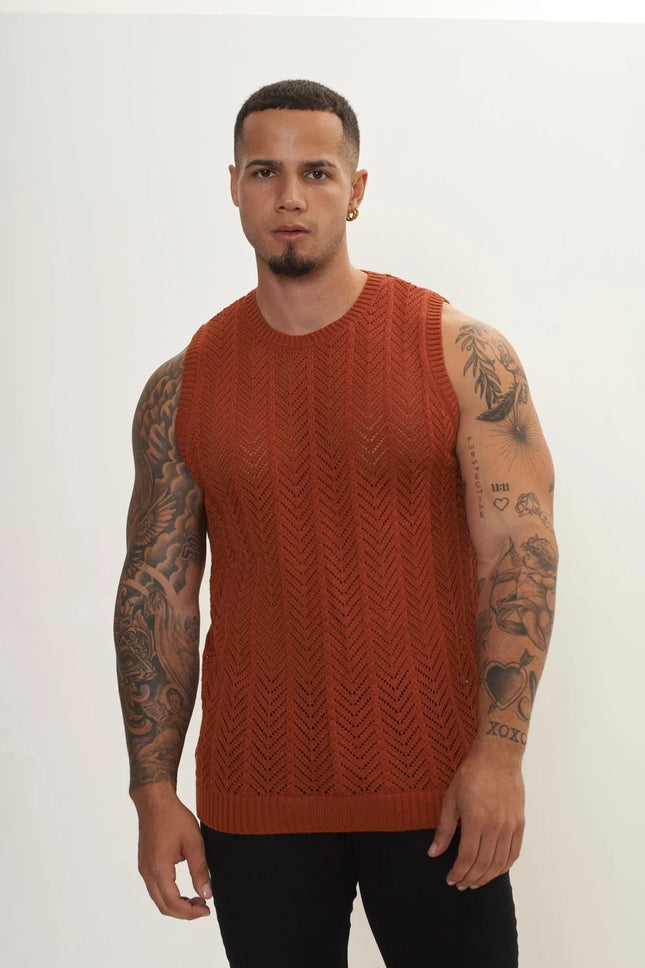 Men's Muscle Fit Tank Top - Tile | Ron Tomson