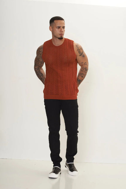 Men's Muscle Fit Tank Top - Tile | Ron Tomson