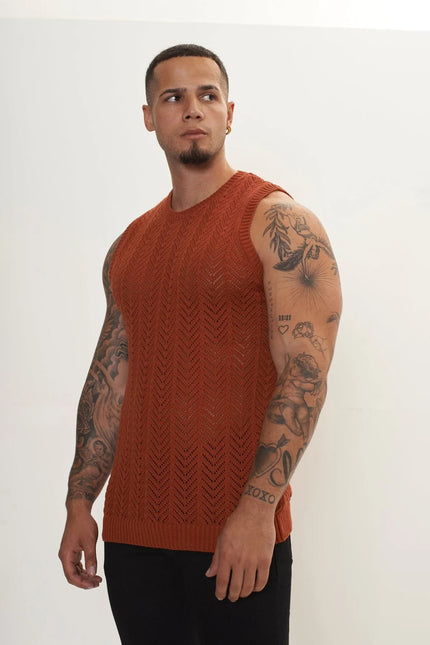 Men's Muscle Fit Tank Top - Tile | Ron Tomson