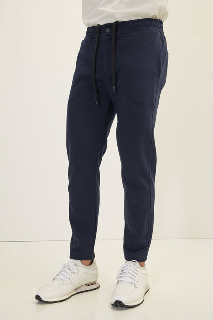 Men's Drawstring Jogger Pants - Navy | Ron Tomson