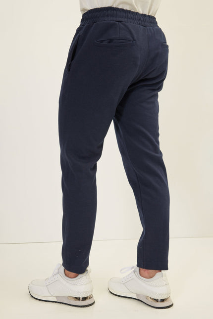 Men's Drawstring Jogger Pants - Navy | Ron Tomson