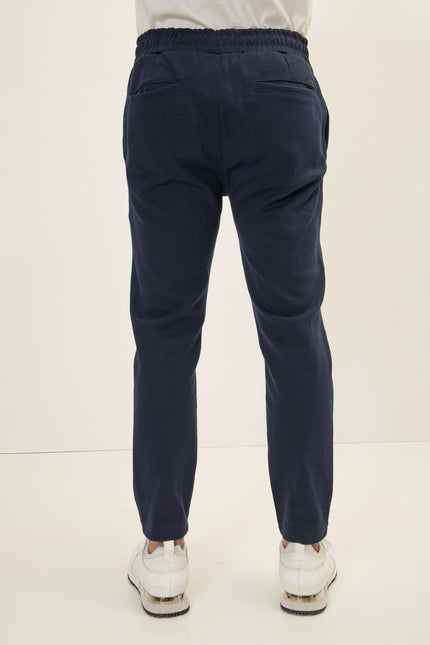 Men's Drawstring Jogger Pants - Navy | Ron Tomson