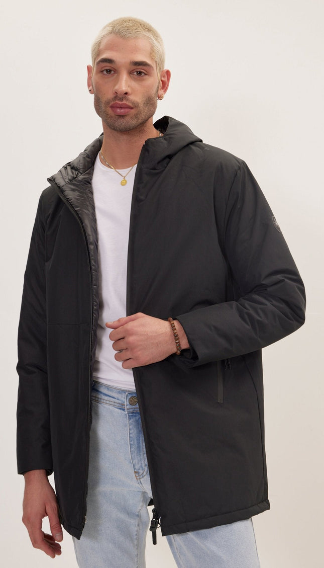 Full-Zip Puffer Jacket - Black