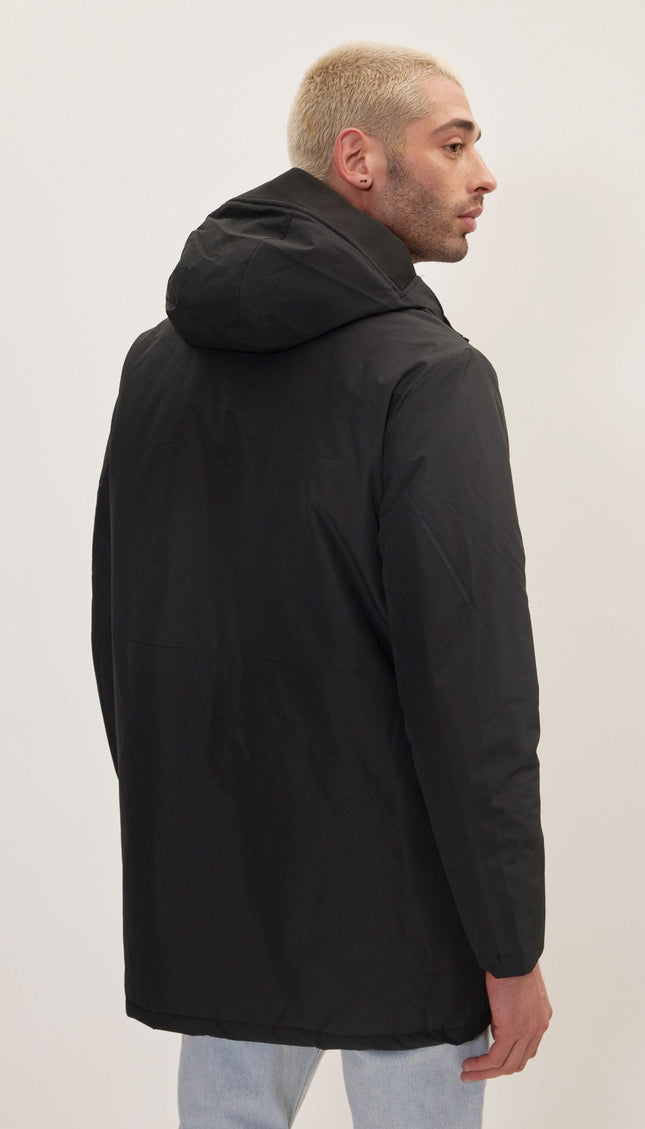 Full-Zip Puffer Jacket - Black