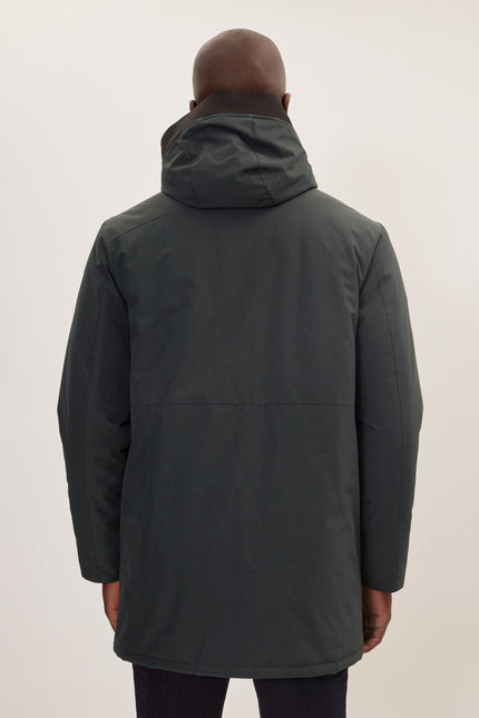 Men's Puffer Jacket - Dark Green | Ron Tomson