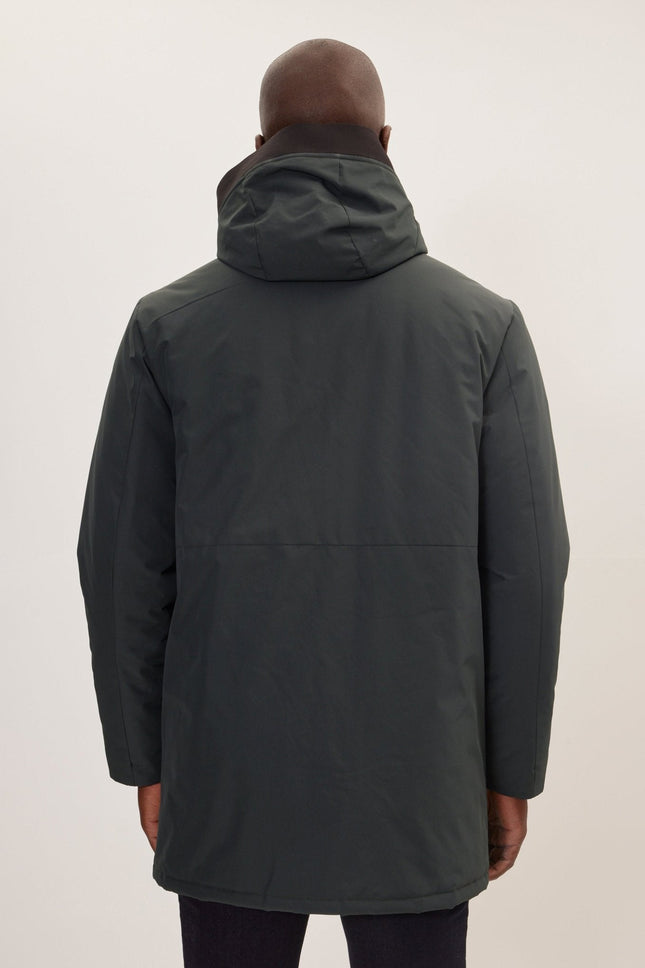 Men's Puffer Jacket - Dark Green | Ron Tomson