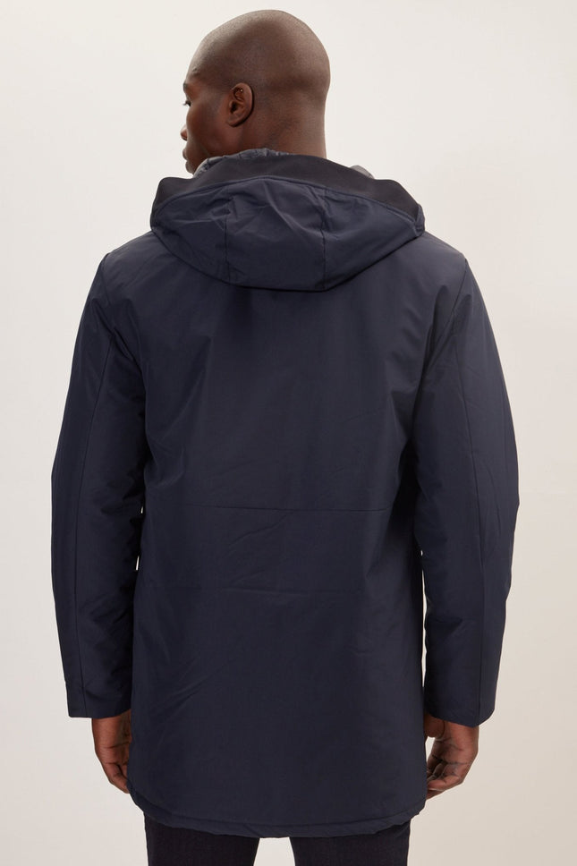 Men's Full-Zip Puffer Jacket - Navy | Ron Tomson