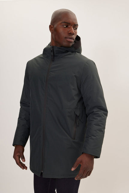 Men's Puffer Jacket - Dark Green | Ron Tomson