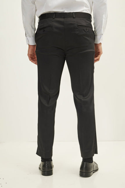 Men's Peak Lapel Tuxedo Jacket - Leaf Jacquard Black | Ron Tomson