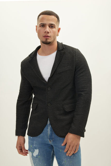 Men's Shawl Collar Cardigan - Anthracite | Ron Tomson