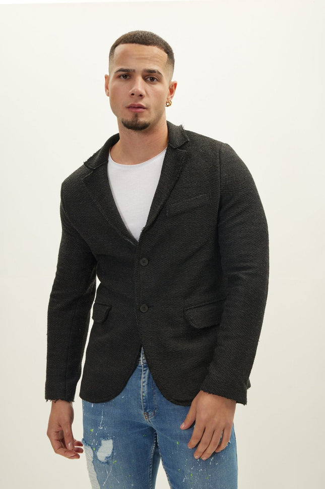 Men's Shawl Collar Cardigan - Anthracite | Ron Tomson