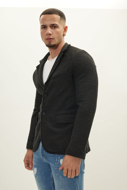 Men's Shawl Collar Cardigan - Anthracite | Ron Tomson