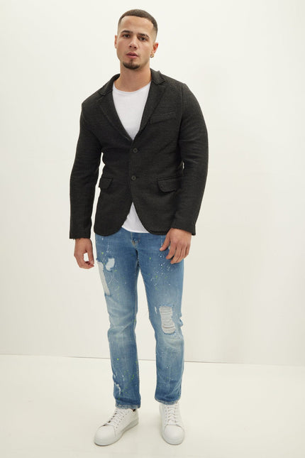 Men's Shawl Collar Cardigan - Anthracite | Ron Tomson