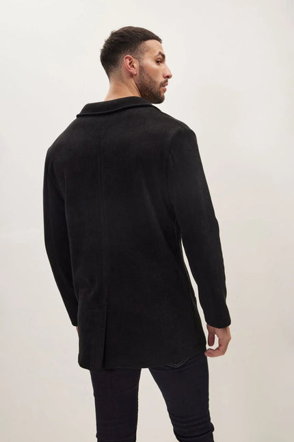 Men's Relaxed Corduroy Chore Coat - Black | Ron Tomson
