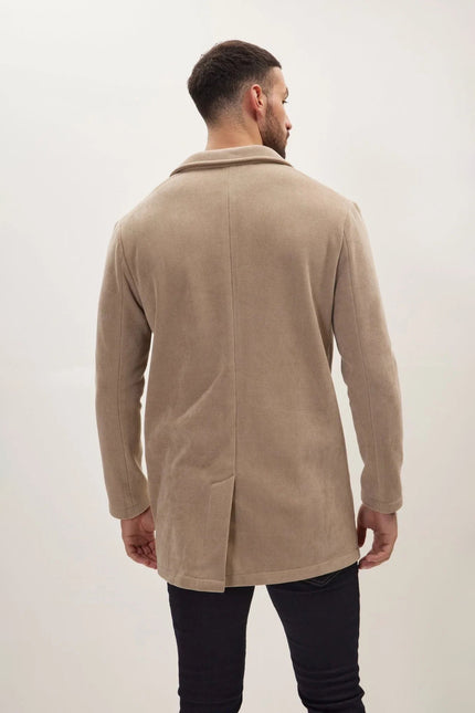 Men's Relaxed Corduroy Chore Coat - Beige | Ron Tomson