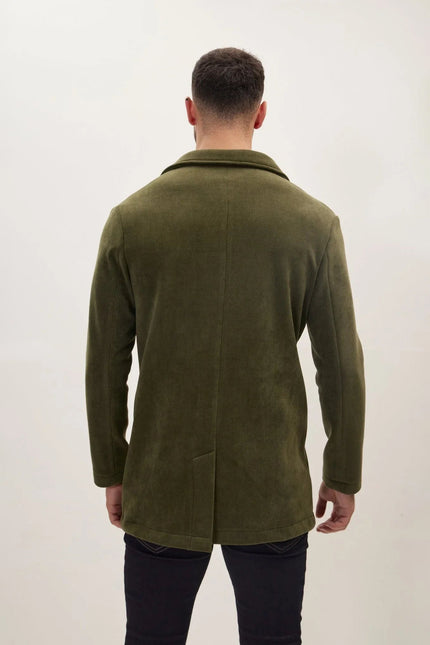 Men's Relaxed Corduroy Chore Coat - Khaki | Ron Tomson