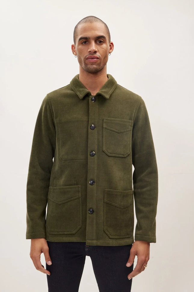 Men's Relaxed Chore Coat - Olive | Ron Tomson