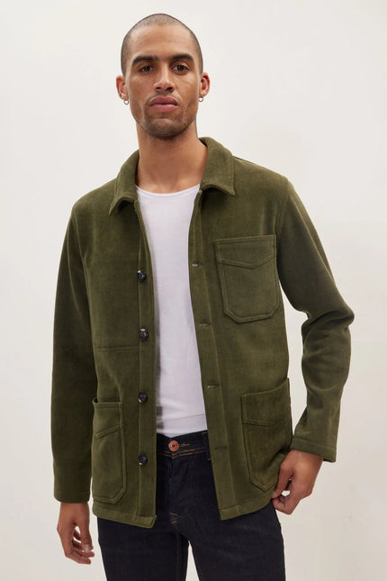 Men's Relaxed Chore Coat - Olive | Ron Tomson