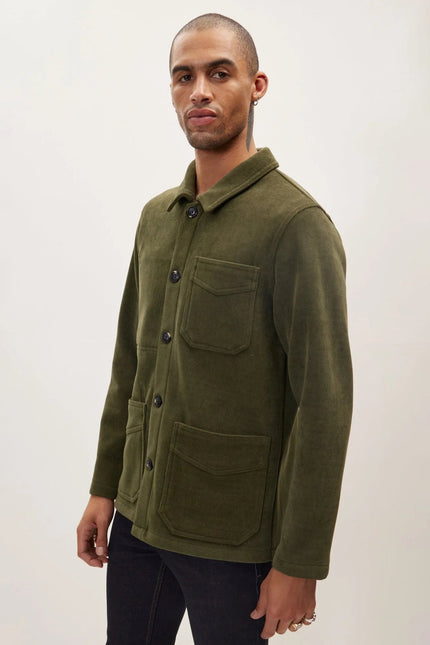 Men's Relaxed Chore Coat - Olive | Ron Tomson