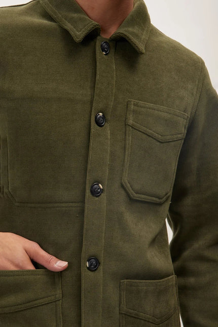 Men's Relaxed Chore Coat - Olive | Ron Tomson