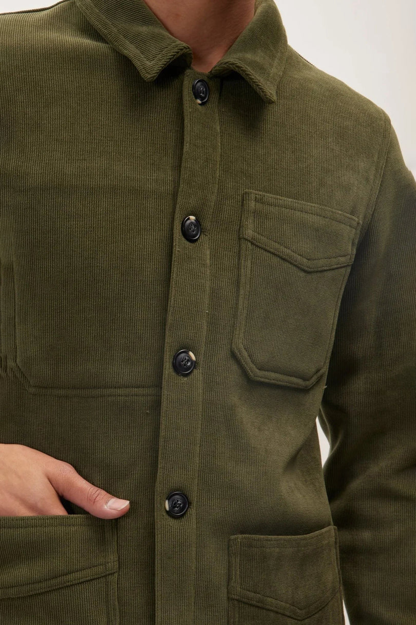 Men's Relaxed Chore Coat - Olive | Ron Tomson