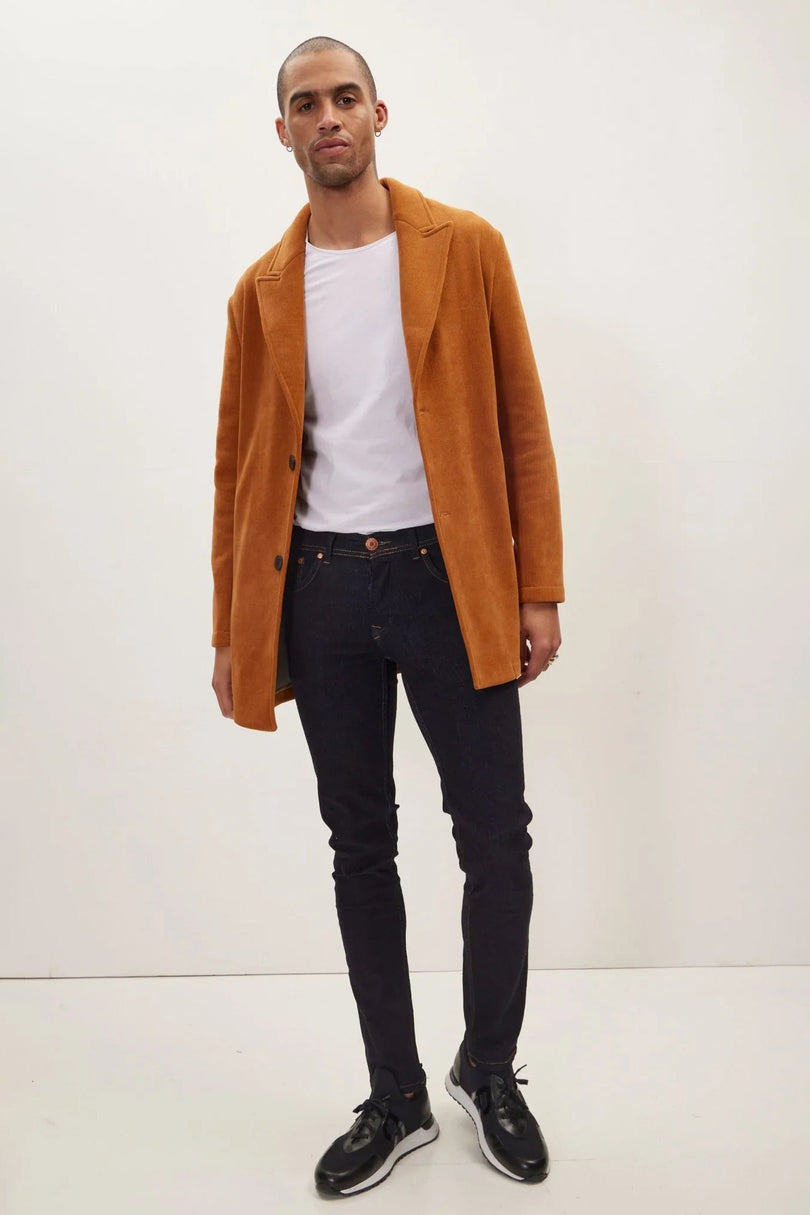 Men's Relaxed Corduroy Chore Jacket - Tile | Ron Tomson