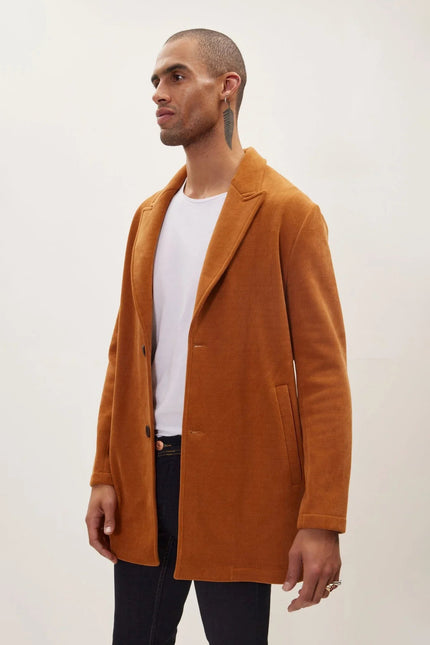 Men's Relaxed Corduroy Chore Jacket - Tile | Ron Tomson