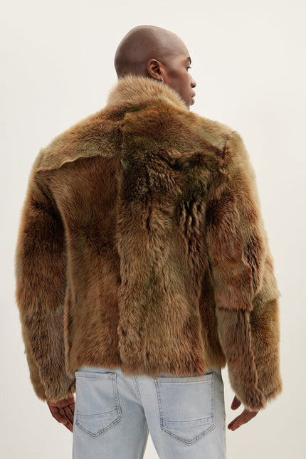 Men's Reversible Toscana Shearling Leather Jacket - Coffee | Ron Tomson