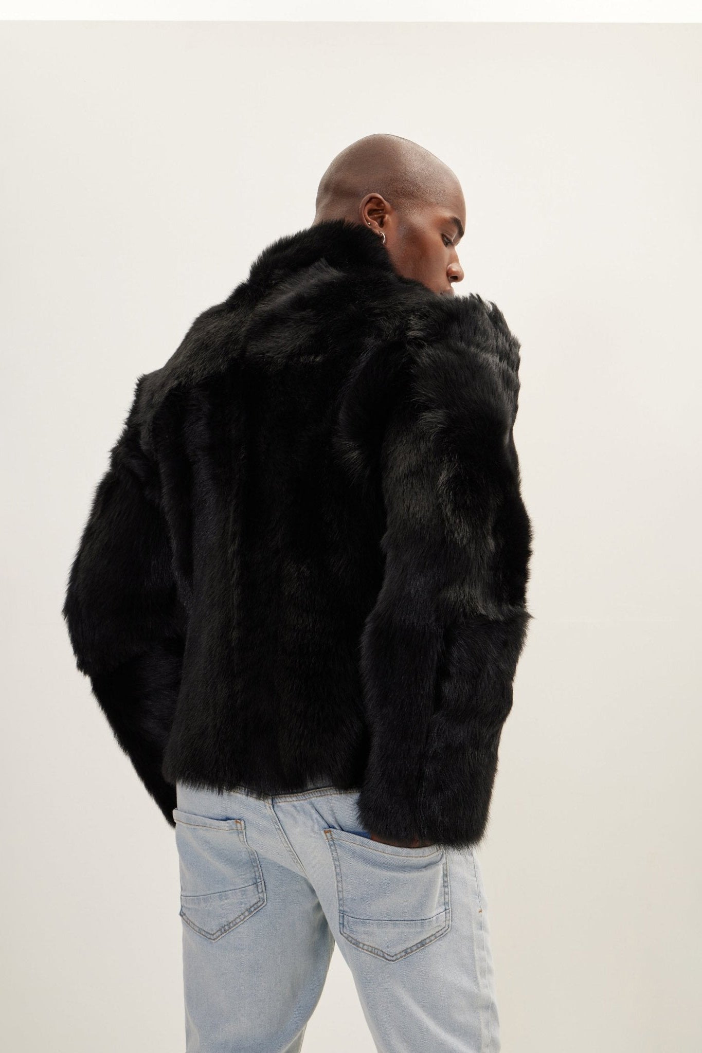 ロビンソン・ジャングルーソ Men's Reversible Toscana Shearling Jacket - Black | Ron Tomson