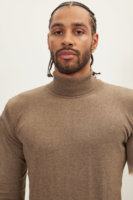 Men's Roll Neck Knit Sweater - Vizon | Ron Tomson