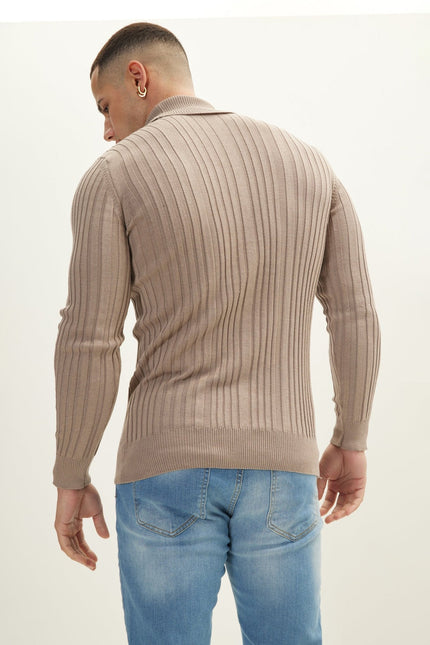 Men's Ribbed Roll Neck Sweater - Vizon | Ron Tomson