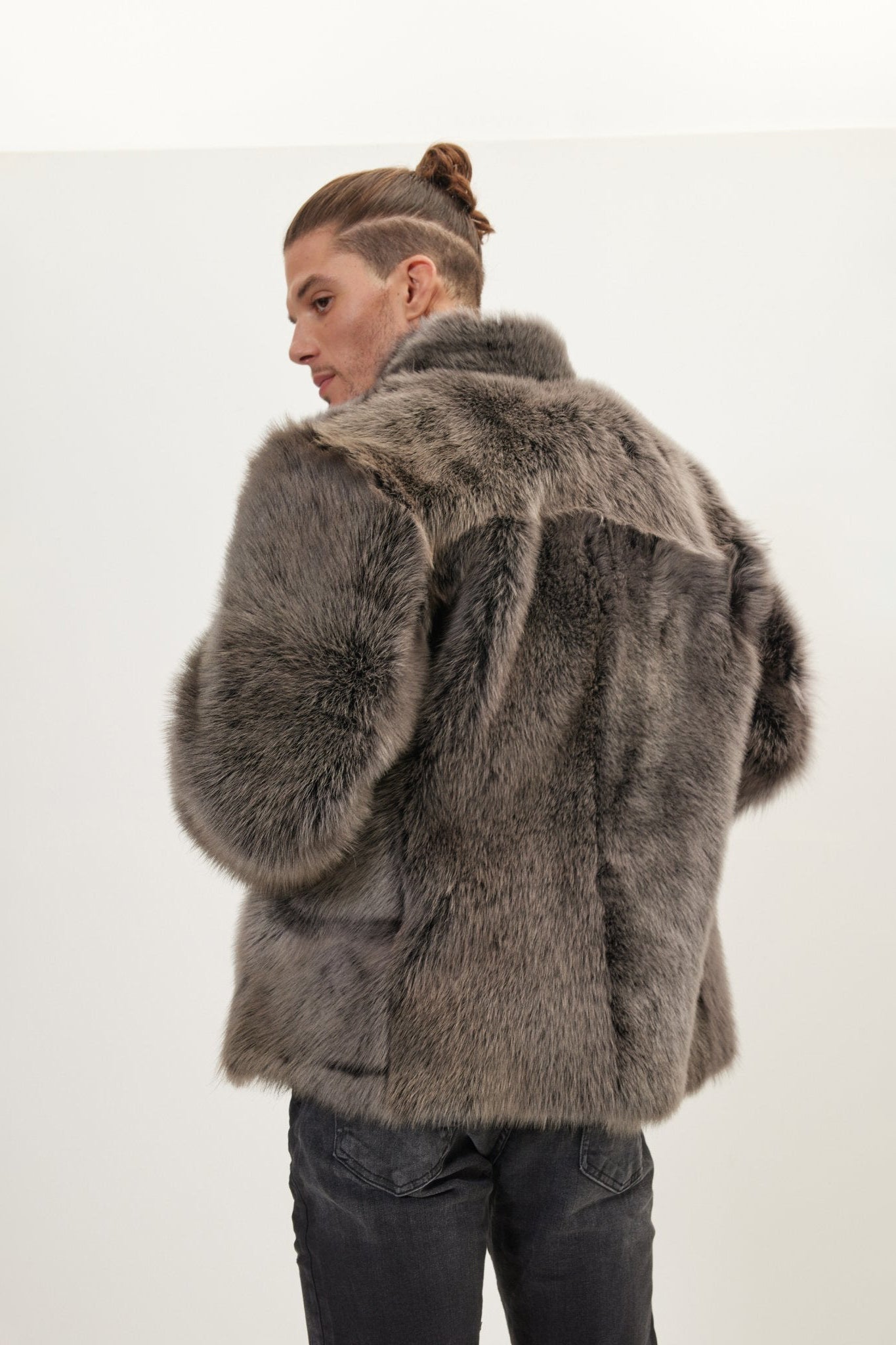 Men's Reversible Toscana Shearling Bomber Jacket - Chocolate | Ron