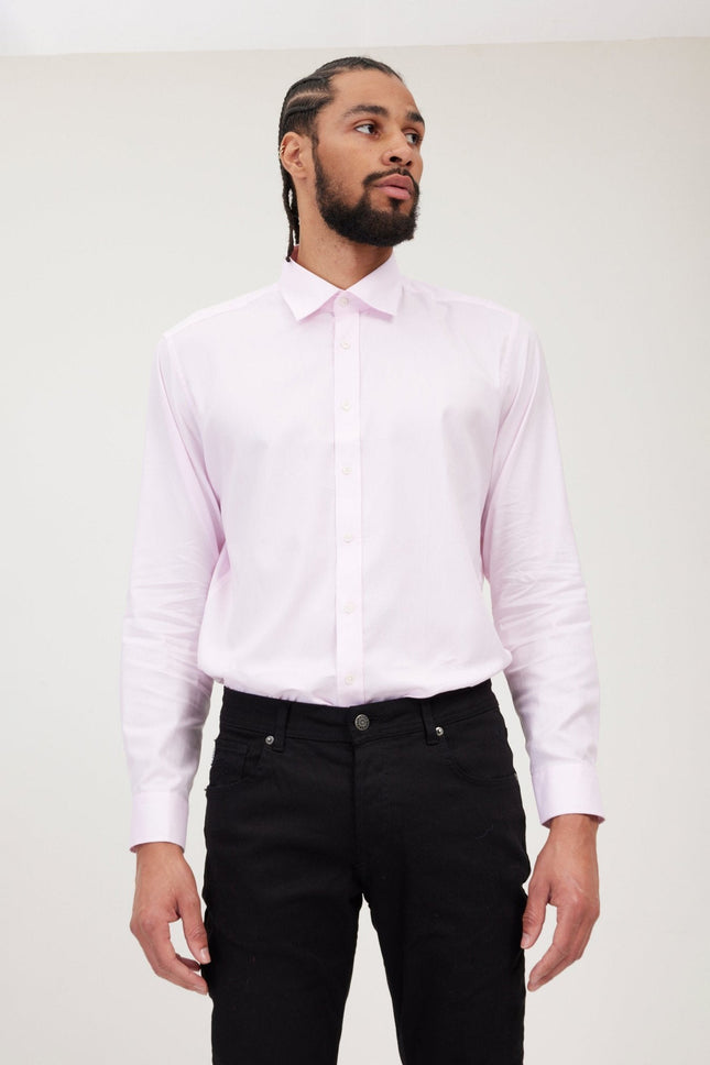 Men's Oxford Dress Shirt - Light Pink | Ron Tomson