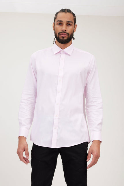 Men's Oxford Dress Shirt - Light Pink | Ron Tomson
