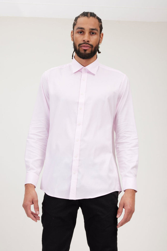 Men's Oxford Dress Shirt - Light Pink | Ron Tomson