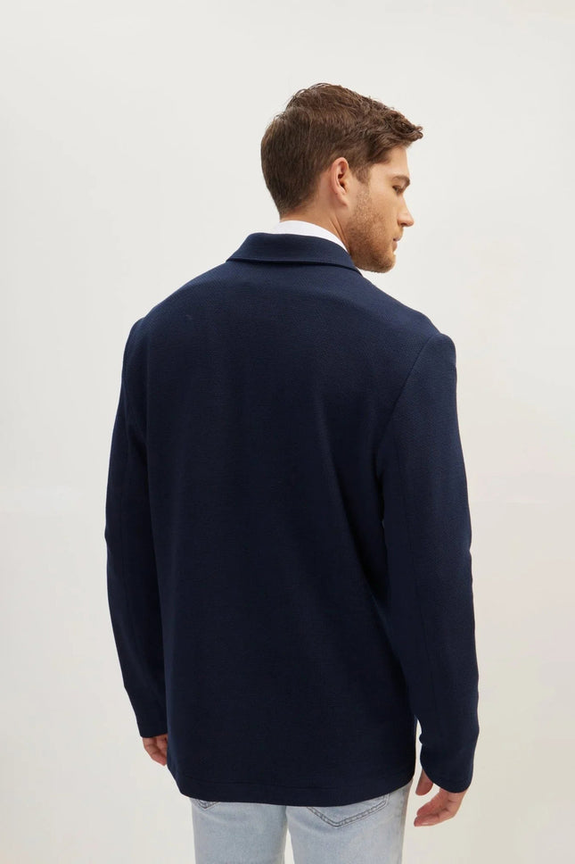 Men's Tailored Shirt Jacket - Navy | Ron Tomson