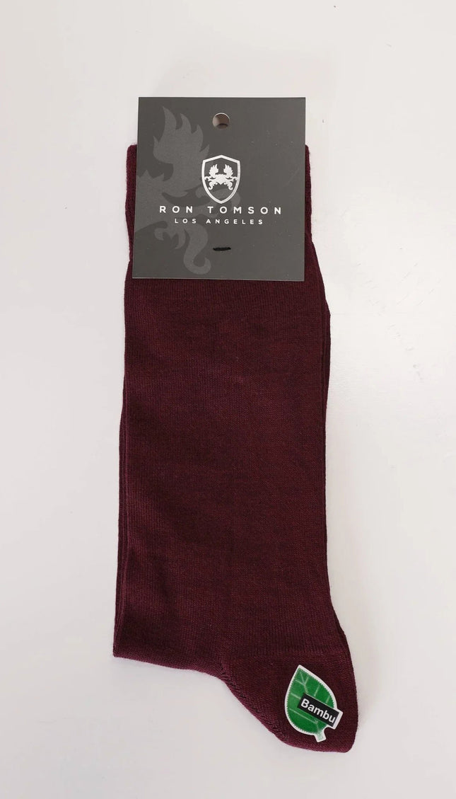 Solid Cotton Sock - Burgundy