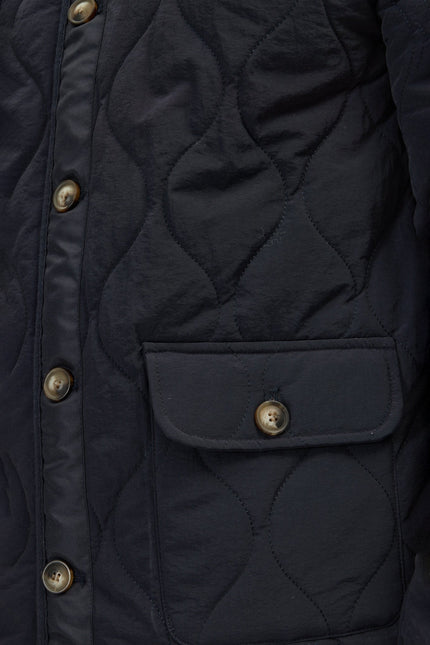 Men's Quilted Field Jacket - Navy | Ron Tomson