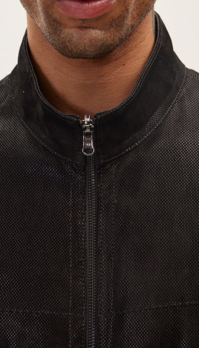 Reversible Lambskin Jacket - Black